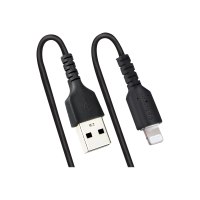 StarTech.com 50cm USB auf Lightning Kabel, Spiralkabel, MFi zertifiziert, Schnellladekabel für  iPhone/iPad, Schwarz, robuster TPE Mantel mit Aramidfaser, USB 2.0 Kabel (RUSB2ALT50CMBC)