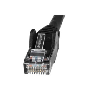 StarTech.com 15m Netzwerkkabel CAT6 - LSZH(weniger Rauch, Halogenfrei) - 10Gbit 650MHz 100W POE RJ45 U/UTP LAN-Patch Kabel - Schwarz, ETL Zertifizierung, 24AWG, Installationskabel (N6LPATCH15MBK)