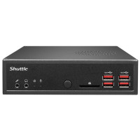 Shuttle XPC slim DH32U - Barebone - Slim-PC - 1 x Pentium Gold 7505 / 2 GHz ULV - RAM 0 GB - UHD Graphics - GigE - Schwarz