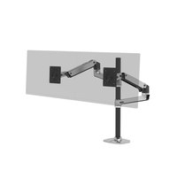 Ergotron LX Dual Stacking Arm Tall Pole Black Accents Polished