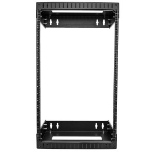 StarTech.com 18U 19" Wall Mount Network Rack, Adjustable Depth 12-20" 2 Post Open Frame Server Room Rack for AV/Data/ IT Communication/Computer Equipment/Switch with Cage Nuts & Screws