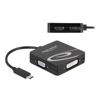 Delock High Speed - Videoadapter - Single Link - 24 pin USB-C männlich zu 15 pin D-Sub (DB-15)