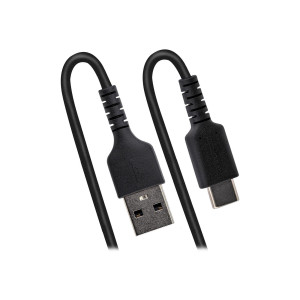 StarTech.com R2ACC-1M-USB-CABLE cavo USB USB 2.0 USB A USB C Nero (USB A TO C CHARGING CABLE - 1M -[3.3FT] COILED CABLE BLACK) - Cavo - Digitale/dati