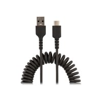 StarTech.com 50cm USB A auf USB C Kabel, hochbelastbares Spiralkabel für Laden & Synchronisieren, USB 2.0 A zu Typ-C Ladekabel, robuste Aramidfaser, handy schnellladekabel (R2ACC-50C-USB-CABLE)