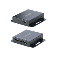 StarTech.com HDMI Ethernet Extender über CAT6/CAT5, 4K 30Hz/40 m oder 1080p/70 m, HDMI over Ethernet/IP Extender, HDMI Lan Transmitter und Receiver Kit, HDMI Verlängerung, IR (EXTEND-HDMI-4K40C6P1)