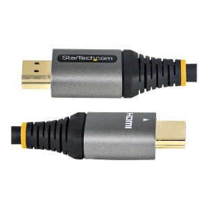 StarTech.com 20in (0.5m) Premium Certified HDMI 2.0 Cable with Ethernet, High-Speed Ultra HD 4K 60Hz HDMI Cable HDR10, ARC, HDMI Cord For Ultra HD Monitors, TVs, Displays, w/ TPE Jacket - Durable HDMI Video Cable (HDMMV50CM)