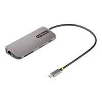 StarTech.com USB C Multiport Adapter, 4K 60Hz HDMI Anschluss, 5Gbit/s USB-A Hub, USB C auf HDMI,  100W PD, GbE, SD/MicroSD, 30cm Kabel, Reiseadapter, Thunderbolt 3 Dockingstation (115B-USBC-MULTIPORT)