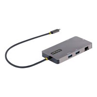 StarTech.com USB C Multiport Adapter, USB C auf Dual HDMI Video, 4K 60Hz, 5Gbit/s USB-A Hub, 100W PD Pass-through/GbE/SD-MicroSD Kartenleser, Reiseadapter/Laptop Dockingstation (120B-USBC-MULTIPORT)