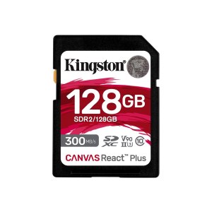 Kingston 128GB Canvas React Plus SDXC UHS-II 300R/260W U3...