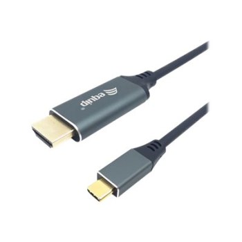 equip - Adapterkabel - USB-C männlich zu HDMI männlich - 2 m - Schwarz - unterstützt 4K 60 Hz (3840 x 2160), 1080p-Unterstützung, 240 Hz, Support von 2K 144 Hz