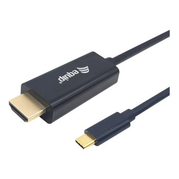 Equip Adapterkabel - 24 pin USB-C männlich zu HDMI männlich - 3 m - Schwarz - unterstützt 4K 30 Hz (3840 x 2160)