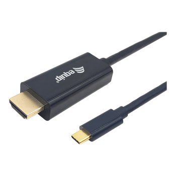 Equip Adapterkabel - 24 pin USB-C männlich zu HDMI männlich - 2 m - Schwarz - unterstützt 4K 30 Hz (3840 x 2160)