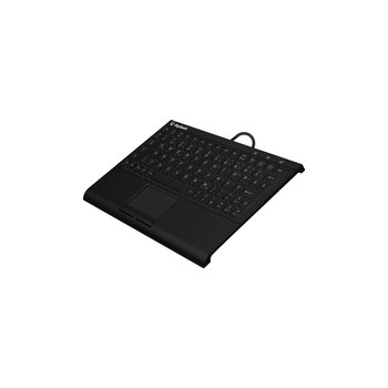 KeySonic KSK-3211ELU Super-Mini Tastatur DE-Layout Hintergrundbeleuchtung Touchpad