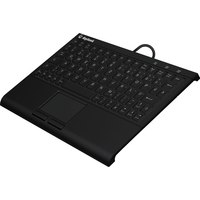 KeySonic KSK-3211ELU Super-Mini Tastatur DE-Layout Hintergrundbeleuchtung Touchpad